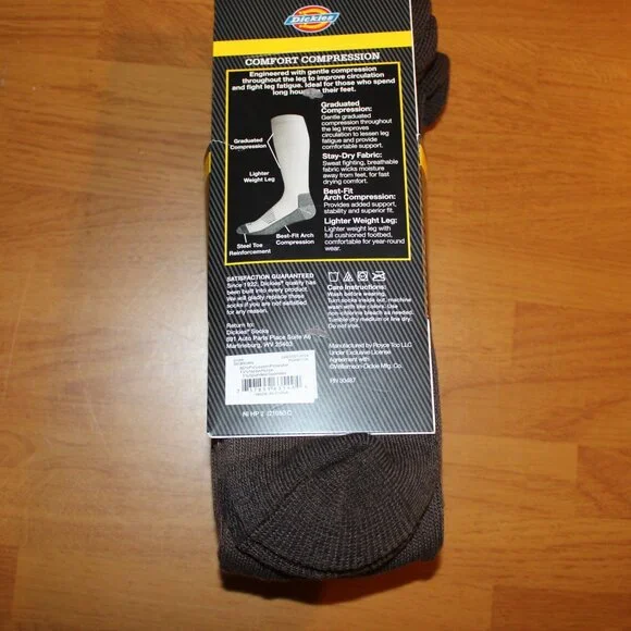 NWT Dickies Gray Light Compression 8-15 mmHg OTC Work Socks Shoe Size 6 - 12 - Picture 9 of 11